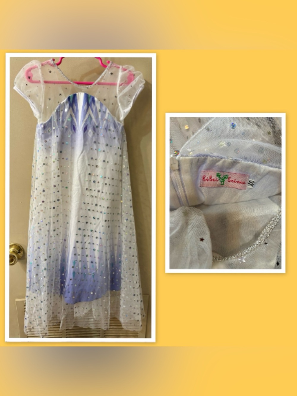 Elsa Snow Queen Costume Dress ~ Size 3-4